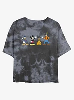 Disney Mickey Mouse Just The Boys Tie-Dye Girls Crop T-Shirt