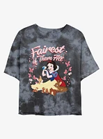 Disney Snow White and The Seven Dwarfs Fairest Of Them All Tie-Dye Girls Crop T-Shirt
