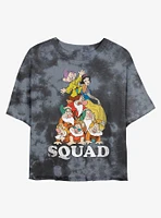 Disney Snow White and the Seven Dwarfs Squad Tie Dye Crop Girls T-Shirt