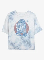 Star Wars Bright R2-D2 Tie-Dye Girls Crop T-Shirt