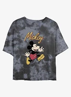 Disney Mickey Mouse Vintage Tie Dye Crop Girls T-Shirt