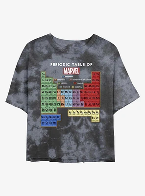 Marvel Learn Your Heroes Tie-Dye Girls Crop T-Shirt