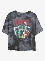 Marvel Ladies of Tie-Dye Girls Crop T-Shirt