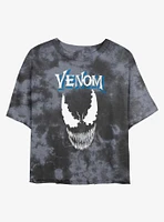 Marvel Venom Gritty Teeth Tie-Dye Girls Crop T-Shirt