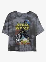 Star Wars Rebel Classic Tie-Dye Girls Crop T-Shirt