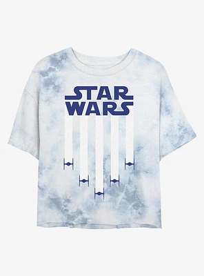 Star Wars Banner Tie-Dye Girls Crop T-Shirt