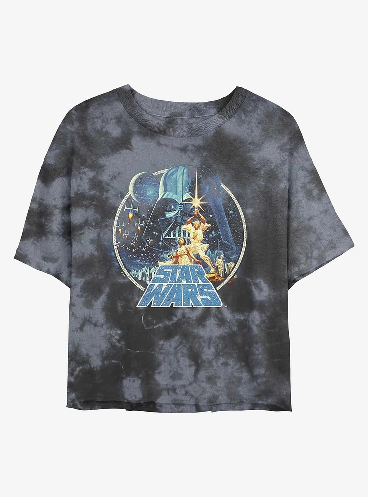 Star Wars Vintage Victory Tie-Dye Girls Crop T-Shirt