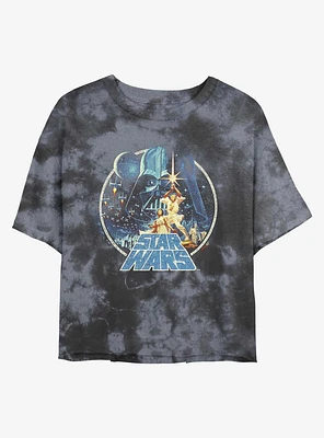 Star Wars Vintage Victory Tie-Dye Girls Crop T-Shirt