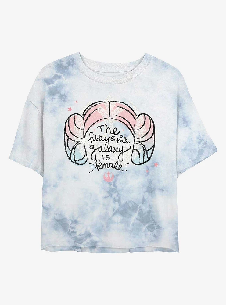 Star Wars The Futre Is Female Tie-Dye Girls Crop T-Shirt