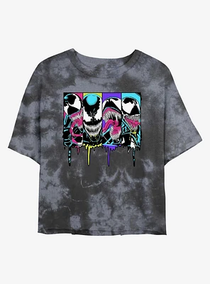 Marvel Venom Neon Tie-Dye Girls Crop T-Shirt