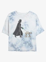 Star Wars Vader Walker Tie-Dye Girls Crop T-Shirt