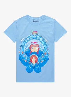 Studio Ghibli Ponyo Granmamare Portrait Boyfriend Fit Girls T-Shirt