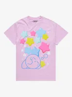 Kirby Pastel Stars Boyfriend Fit Girls T-Shirt