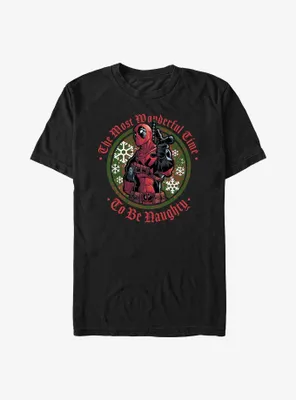 Marvel Deadpool Wonderful Time To Be Naughty T-Shirt