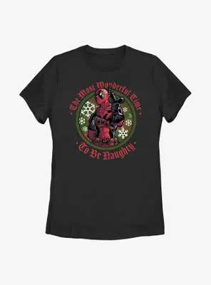Marvel Deadpool Wonderful Time To Be Naughty Womens T-Shirt