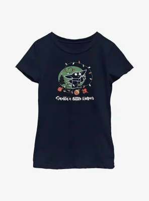 Star Wars The Mandalorian Santa's Helper Youth Girls T-Shirt