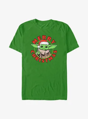 Star Wars The Mandalorian Grogu Merry Christmas T-Shirt