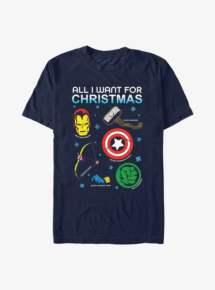 Marvel Avengers Christmas List T-Shirt