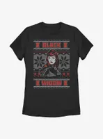 Marvel Black Widow Ugly Christmas Womens T-Shirt