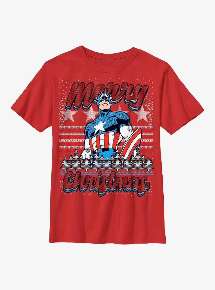 Marvel Captain America Christmas Youth T-Shirt