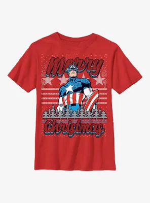 Marvel Captain America Christmas Youth T-Shirt