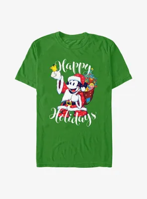 Disney Mickey Mouse Happy Holidays Santa T-Shirt