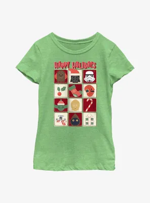 Star Wars Holiday Icons Youth Girls T-Shirt