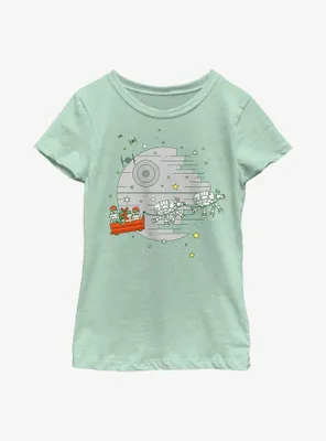 Star Wars Christmas Death Youth Girls T-Shirt