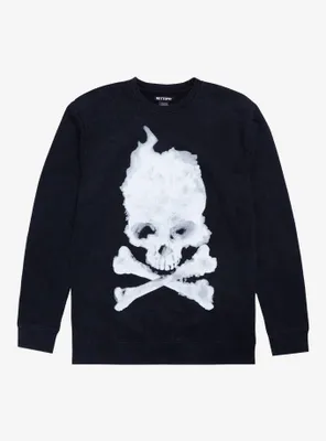 Blurry Skull & Crossbones Crewneck Sweater