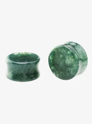 Acrylic Green Stone Plug 2 Pack