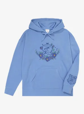 Harry Potter Floral Ravenclaw Crest Women's Hoodie - BoxLunch Exclusive