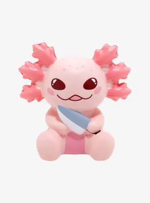 Axolotl With Knife Squishy Toy