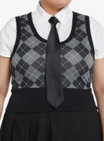 Social Collision Argyle Vest Girls Woven Twofer Plus