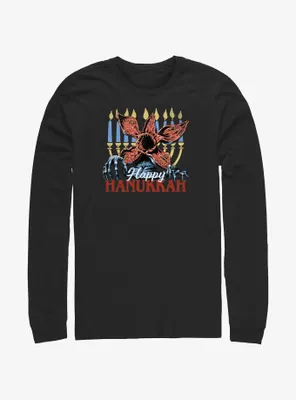 Stranger Things Demogorgon Happy Hanukkah Long-Sleeve T-Shirt