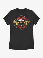 Stranger Things Hellfire Christmas Santa Eddie Womens T-Shirt