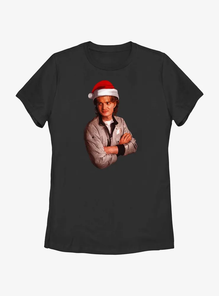 Stranger Things Santa Steve Womens T-Shirt