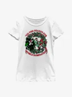 Marvel Venom, Doctor Octopus & Green Goblin Tis The Season For World Domination Youth Girls T-Shirt