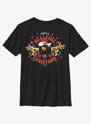 Stranger Things Hellfire Christmas Santa Eddie Youth T-Shirt