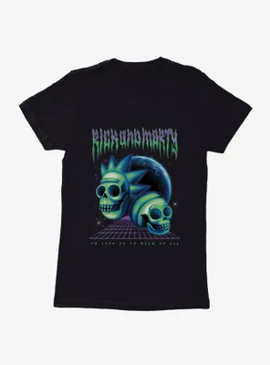 Rick And Morty Death Metal Skull Womens T-Shirt