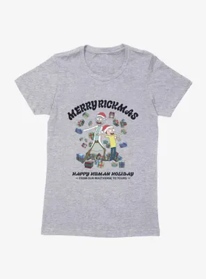 Rick And Morty Happy Human Holiday Womens T-Shirt