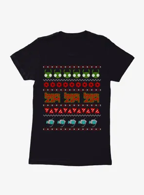 Invader Zim Ugly Christmas Sweater Pattern Womens T-Shirt