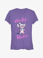 Disney Lilo & Stitch Angel Winter Wishes Girls T-Shirt