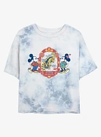 Disney Mickey Mouse Care About You Tie-Dye Girls Crop T-Shirt