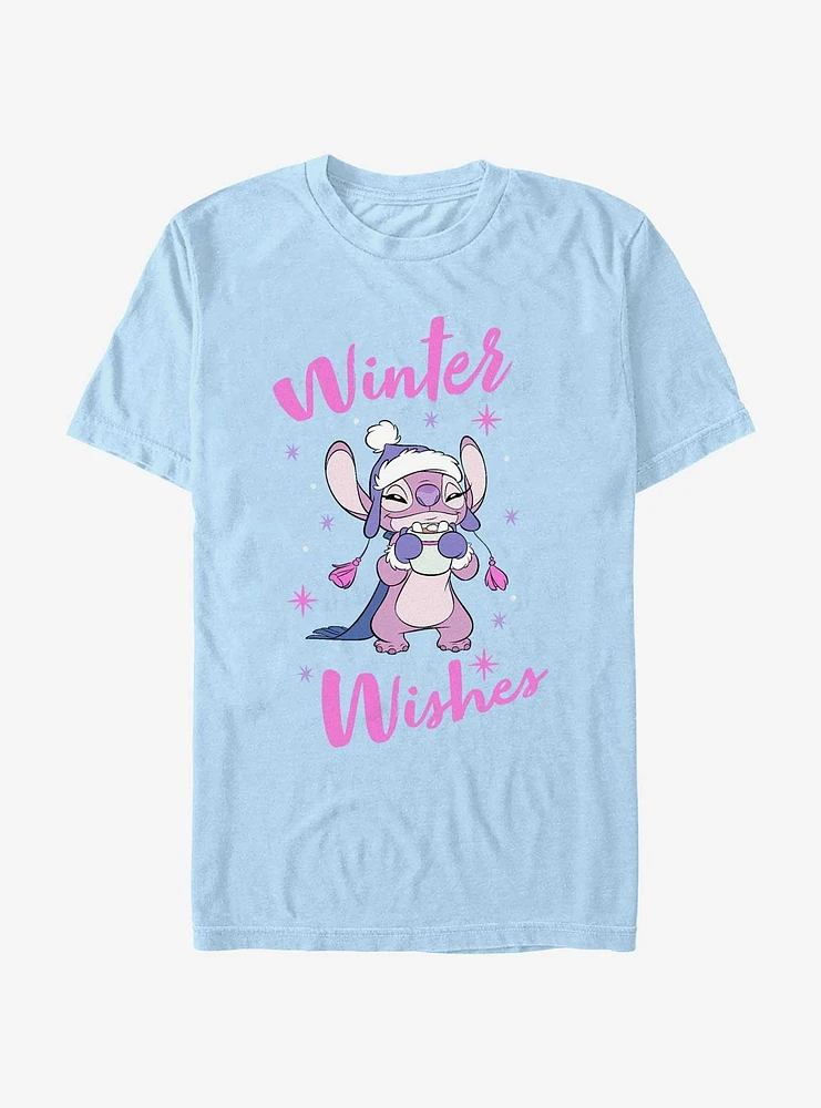 Disney Lilo & Stitch Angel Winter Wishes T-Shirt