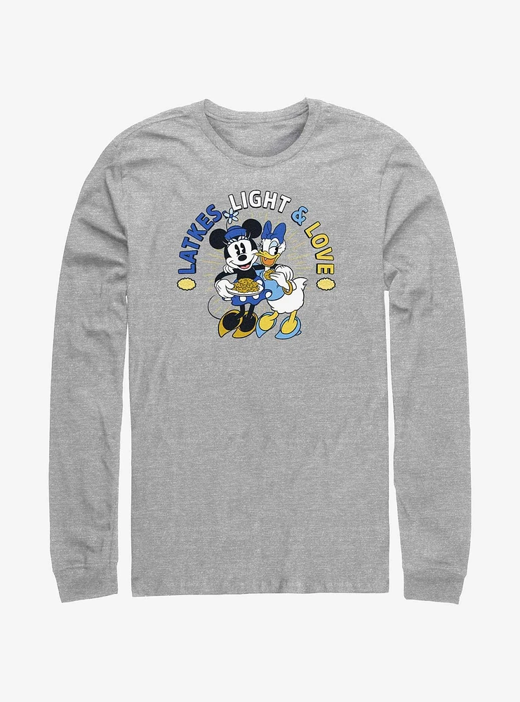 Disney Mickey Mouse Latkes Light & Love Minnie and Daisy Long-Sleeve T-Shirt