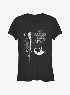 Disney The Nightmare Before Christmas Santa Jack and Zero Girls T-Shirt