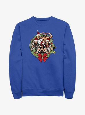 WWE Holiday Legends Wreath Sweatshirt