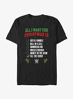 WWE All I Want Wish List T-Shirt