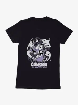 Courage The Cowardly Dog Ghosts Womens T-Shirt