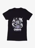 Courage The Cowardly Dog Ghosts Womens T-Shirt